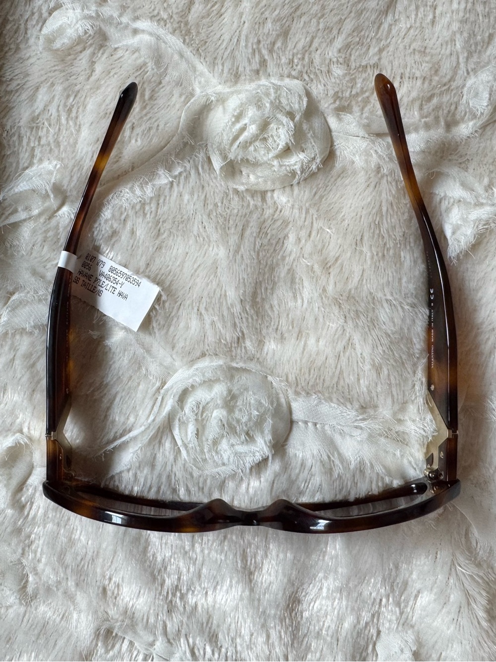 Valentino Tortoiseshell Cat Eye Sunglasses with Gold Accent - Picture 6 of 9